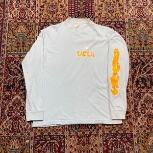 VTG 70s 80s Bike UCLA Bruins Long Sleeve T-Shirt Light Blue Single Stitch M USA